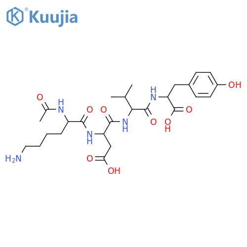 N2-Acetyl-L-lysyl-L-alpha-aspartyl-L-valyl-L-tyrosine structure