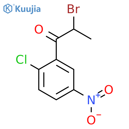 2-Bromo-1-(2-chloro-5-nitrophenyl)propan-1-one structure