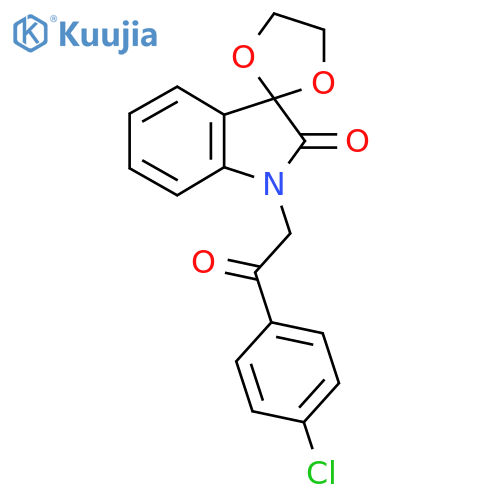 1'-(2-(4-Chlorophenyl)-2-oxoethyl)spiro[[1,3]dioxolane-2,3'-indolin]-2'-one structure
