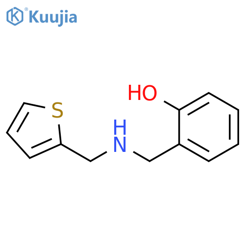 2-({(thiophen-2-yl)methylamino}methyl)phenol structure