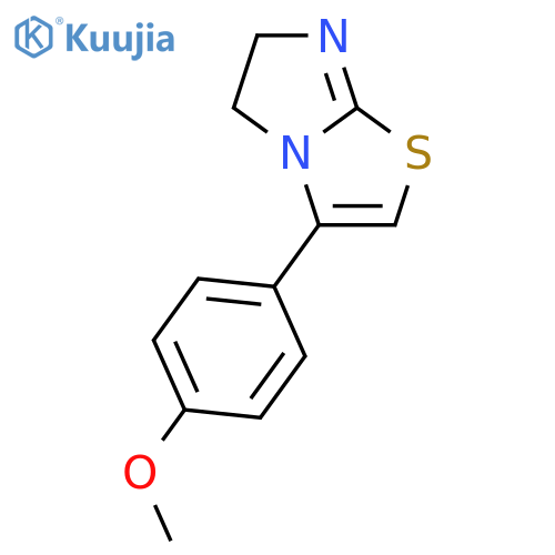 Imidazo[2,1-b]thiazole, 5,6-dihydro-3-(4-methoxyphenyl)- structure