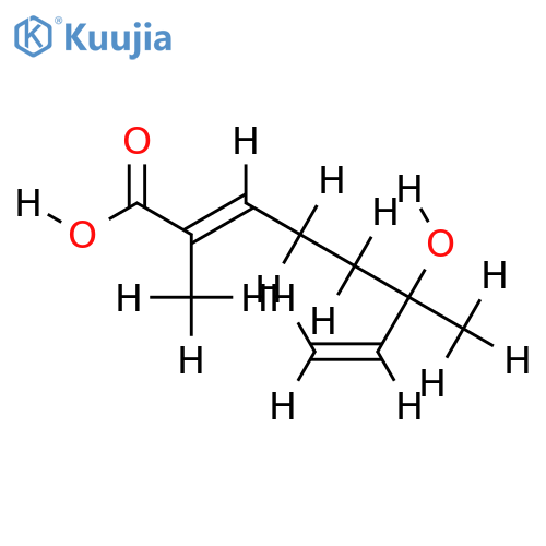 (+)-2,6-dimethyl-6(S)-hydroxy-2-trans-2,7-octadecanoic acid structure