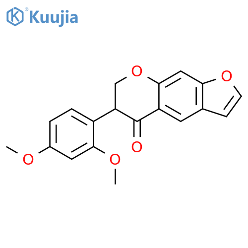 5H-Furo[3,2-g][1]benzopyran-5-one, 6-(2,4-dimethoxyphenyl)-6,7-dihydro- (9CI) structure