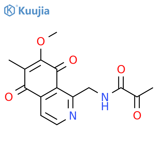 Propanamide,N-[(5,8-dihydro-7-methoxy-6-methyl-5,8-dioxo-1-isoquinolinyl)methyl]-2-oxo- structure
