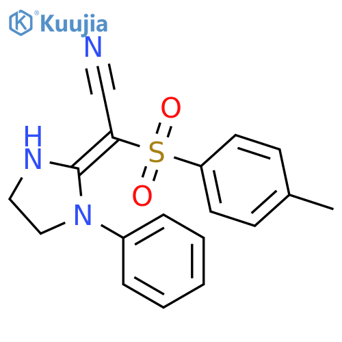 Acetonitrile, [(4-methylphenyl)sulfonyl](1-phenyl-2-imidazolidinylidene)- structure