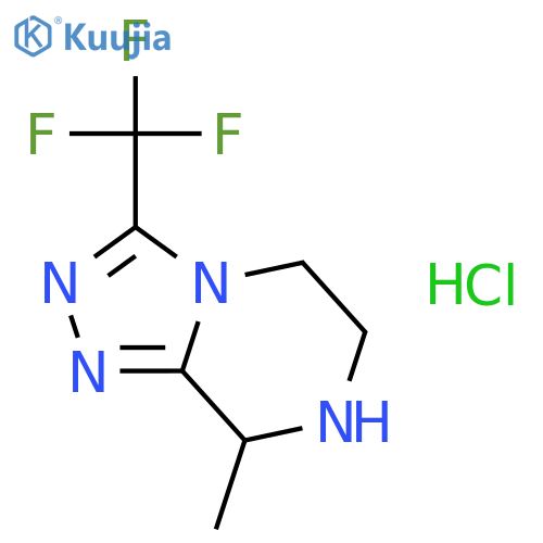 8-Methyl-3-(trifluoromethyl)-5,6,7,8-tetrahydro-[1,2,4]triazolo[4,3-a]pyrazine hydrochloride structure