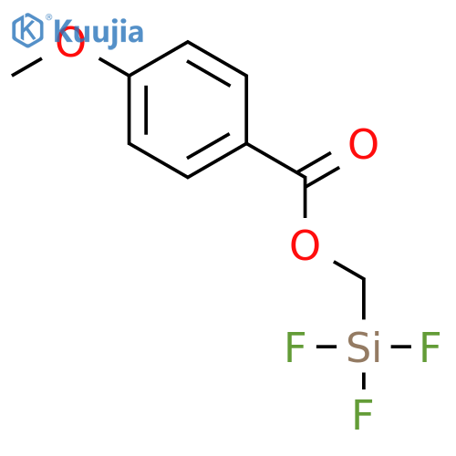 Benzoic acid, 4-methoxy-, (trifluorosilyl)methyl ester structure