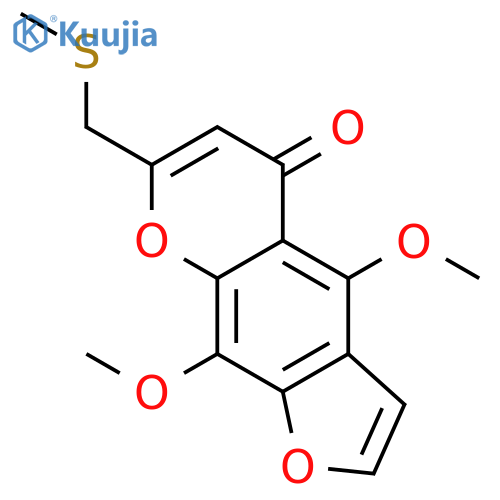 5H-Furo[3,2-g][1]benzopyran-5-one,4,9-dimethoxy-7-[(methylthio)methyl]- structure