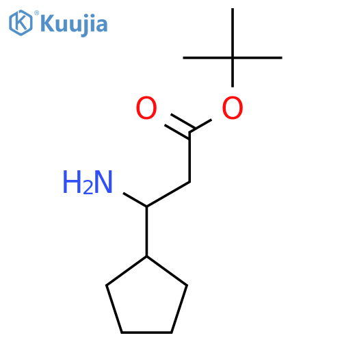 Tert-butyl 3-amino-3-cyclopentylpropanoate structure