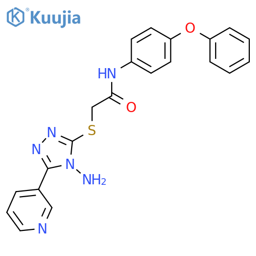 2-{4-amino-5-(pyridin-3-yl)-4H-1,2,4-triazol-3-ylsulfanyl}-N-(4-phenoxyphenyl)acetamide structure