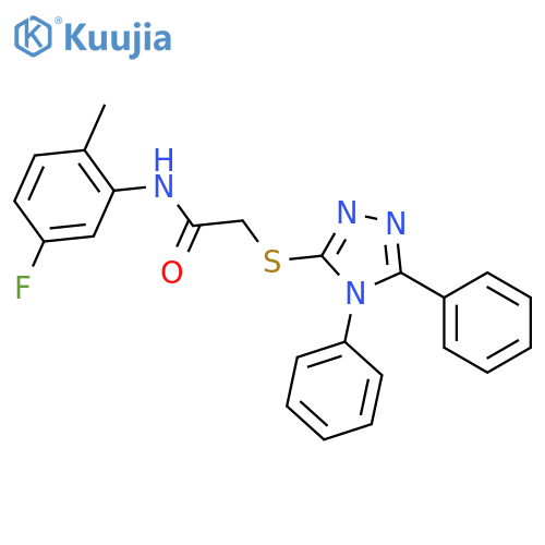 2-[(4,5-DIPHENYL-4H-1,2,4-TRIAZOL-3-YL)SULFANYL]-N-(5-FLUORO-2-METHYLPHENYL)ACETAMIDE structure