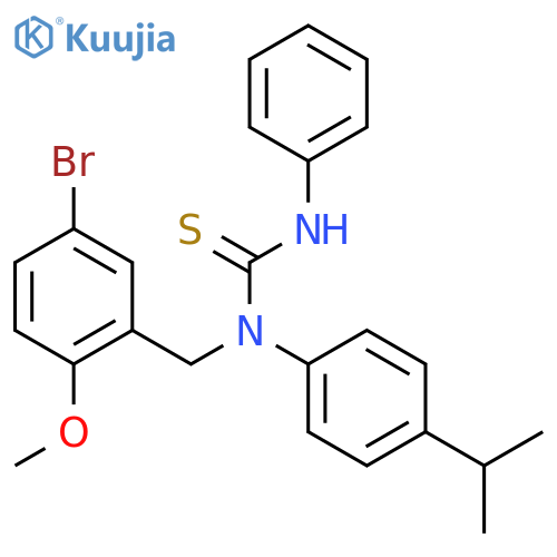 N-(5-BROMO-2-METHOXYBENZYL)-N-(4-ISOPROPYLPHENYL)-N'-PHENYLTHIOUREA structure