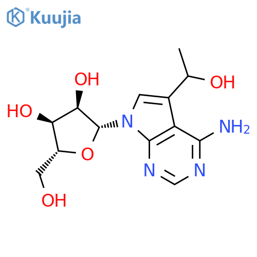 5-(1-hydroxyethyl)-7-(beta-D-ribofuranosyl)-7H-pyrrolo[2,3-d]pyrimidin-4-amine structure