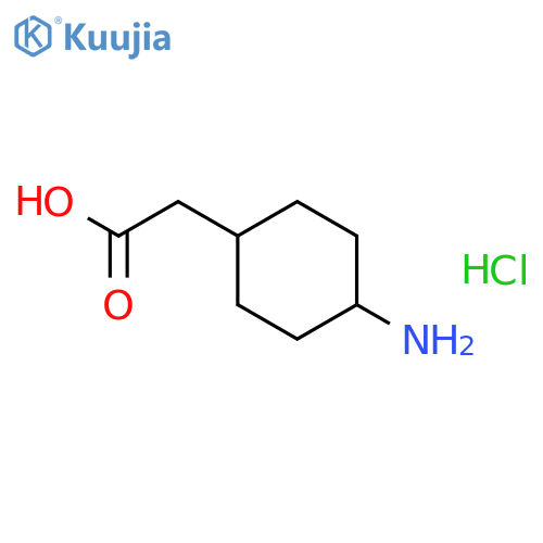 trans-2-(4-aminocyclohexyl)acetic acid;hydrochloride structure