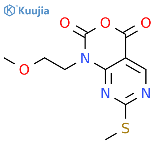 1-(2-Methoxyethyl)-7-(methylthio)-1H-pyrimido-[4,5-d][1,3]oxazine-2,4-dione structure