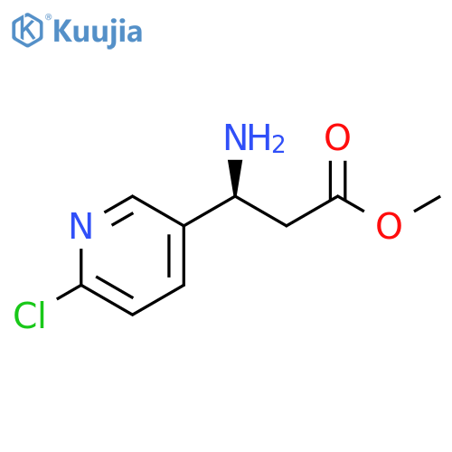 methyl (3S)-3-amino-3-(6-chloropyridin-3-yl)propanoate structure