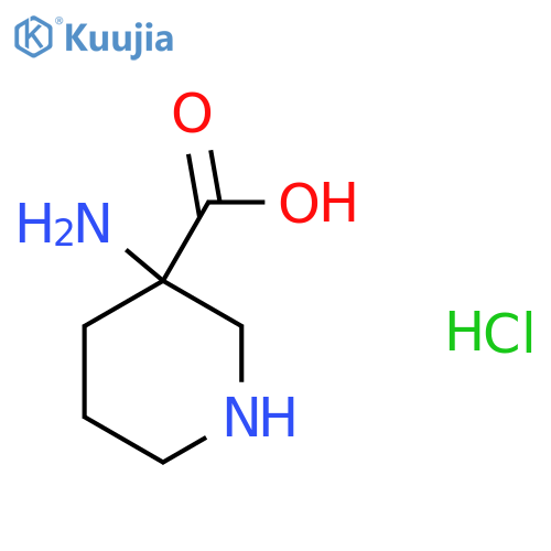 3-Aminopiperidine-3-carboxylic acid hydrochloride structure
