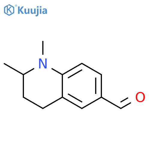 1,2-dimethyl-1,2,3,4-tetrahydroquinoline-6-carbaldehyde structure