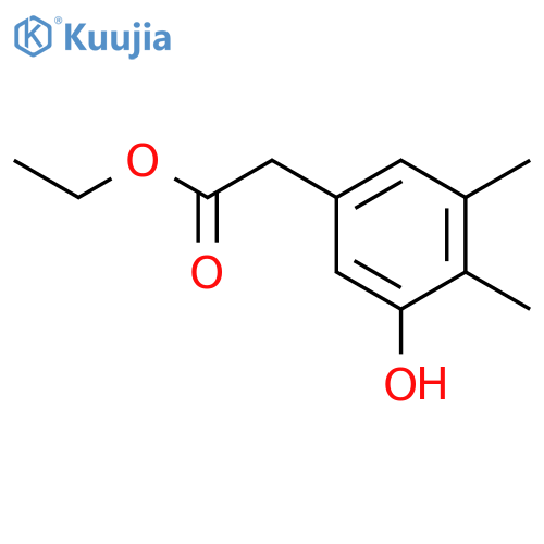 BENZENEACETIC ACID, 3-HYDROXY-4,5-DIMETHYL-, ETHYL ESTER structure