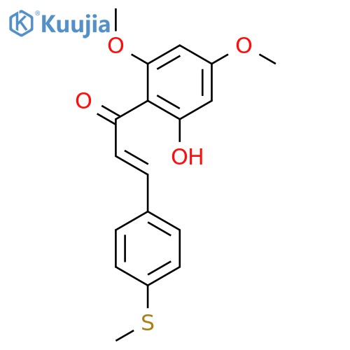 (2E)-1-(2-hydroxy-4,6-dimethoxyphenyl)-3-[4-(methylsulfanyl)phenyl]prop-2-en-1-one structure