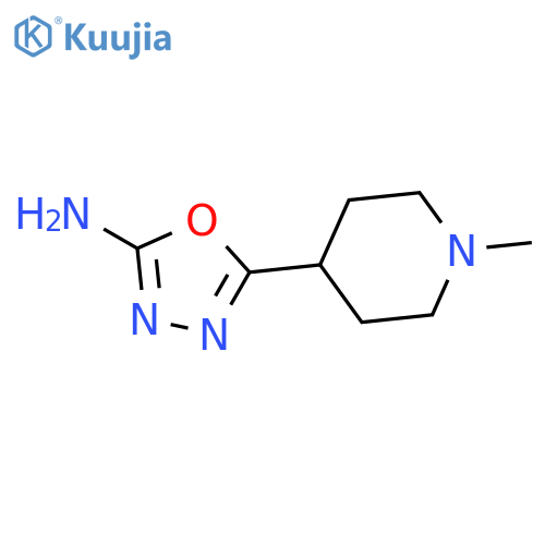 5-(1-Methylpiperidin-4-yl)-1,3,4-oxadiazol-2-amine structure