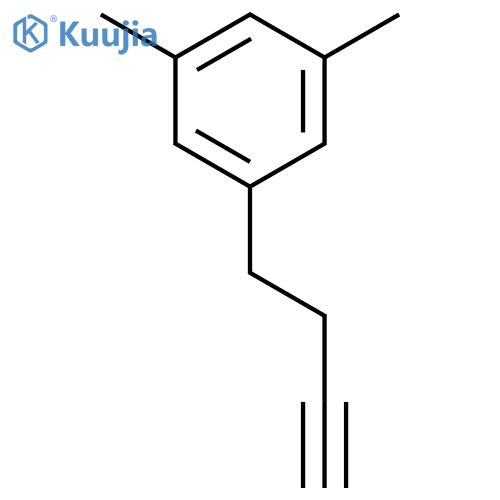 1-(but-3-yn-1-yl)-3,5-dimethylbenzene structure