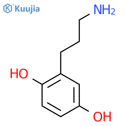 2-(3-aminopropyl)benzene-1,4-diol structure
