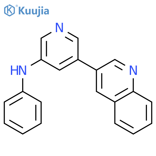 3-Pyridinamine, N-phenyl-5-(3-quinolinyl)- structure