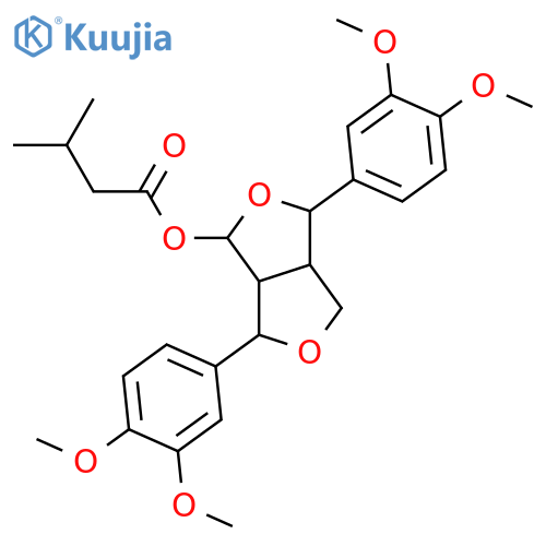 7,9':7',9-Diepoxy-8,8'-lignan-3,3',4,4',9-pentol; (7S,7'S,8S,8'R,9R)-form, 3,3',4,4'-Tetra-Me ether, 9-O-(3-methylbutanoyl) structure