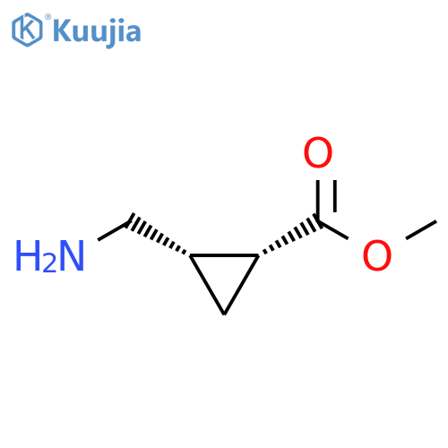 Cyclopropanecarboxylic acid, 2-(aminomethyl)-, methyl ester, (1R,2S)-rel- structure