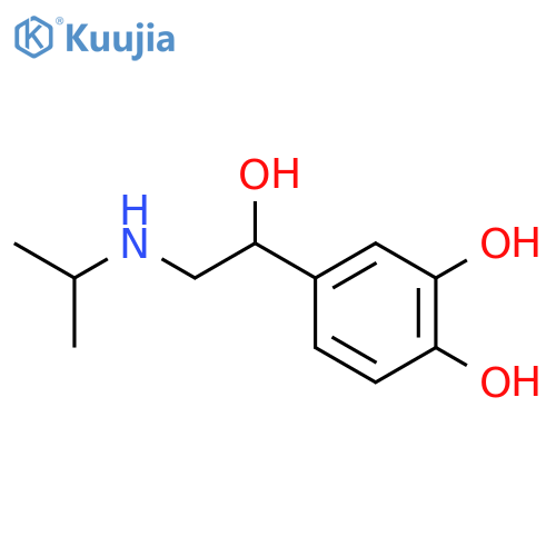 4-{1-hydroxy-2-(propan-2-yl)aminoethyl}benzene-1,2-diol structure