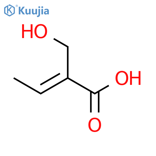 2-BUTENOIC ACID, 2-(HYDROXYMETHYL)-, (E)- structure