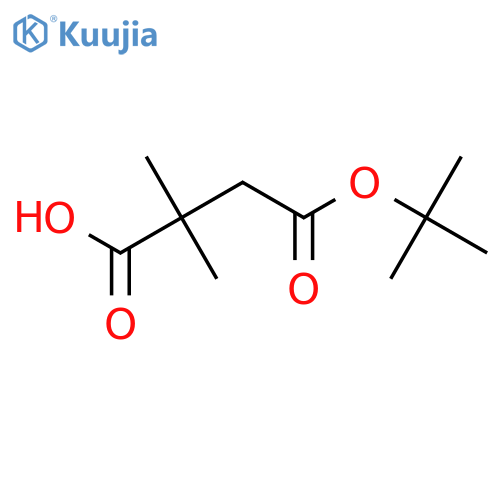 4-(tert-butoxy)-2,2-dimethyl-4-oxobutanoic acid structure