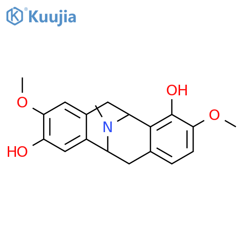 2,9-dimethoxy-13-methyl-5,6,11,12-tetrahydro-5,11-epiminodibenzo[a,e][8]annulene-3,10-diol structure