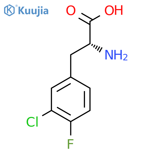 (2R)-2-AMINO-3-(3-CHLORO-4-FLUOROPHENYL)PROPANOIC ACID structure