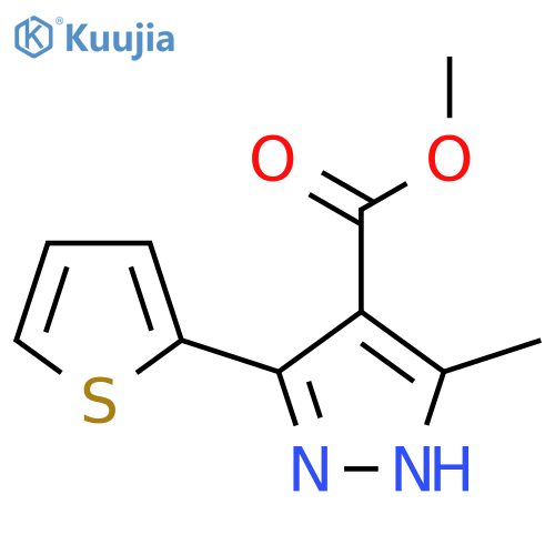 methyl 5-methyl-3-(thiophen-2-yl)-1H-pyrazole-4-carboxylate structure