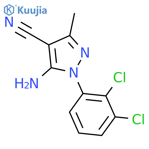 1H-Pyrazole-4-carbonitrile, 5-amino-1-(2,3-dichlorophenyl)-3-methyl- structure