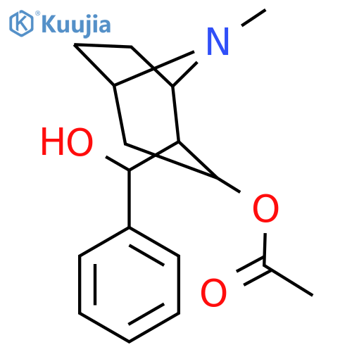 (1R,2R,3R,5S)-2-[(R)-hydroxy(phenyl)methyl]-8-methyl-8-azabicyclo[3.2.1]oct-3-yl acetate structure