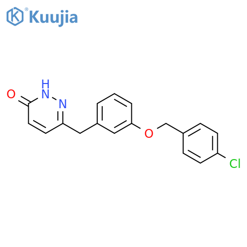 3(2H)-PYRIDAZINONE, 6-[[3-[(4-CHLOROPHENYL)METHOXY]PHENYL]METHYL]- structure