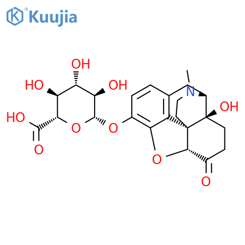 b-D-Glucopyranosiduronic acid, (5a)-4,5-epoxy-14-hydroxy-17-methyl-6-oxomorphinan-3-yl structure