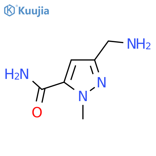3-(Aminomethyl)-1-methyl-1H-pyrazole-5-carboxamide structure