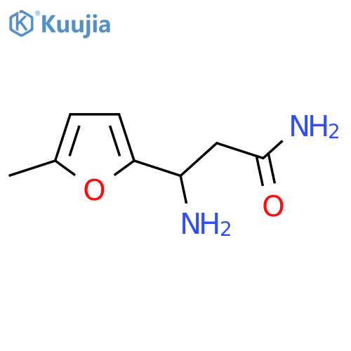 3-amino-3-(5-methylfuran-2-yl)propanamide structure