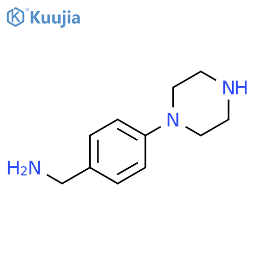 1-[4-(piperazin-1-yl)phenyl]methanamine structure