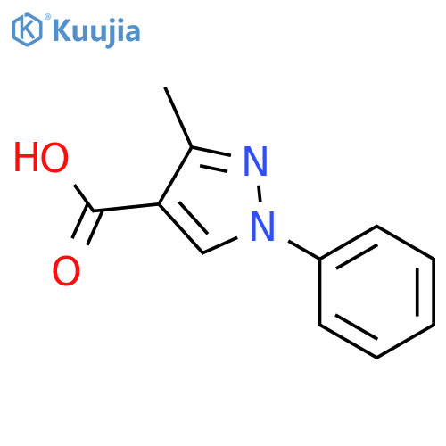 3-methyl-1-phenyl-1H-pyrazole-4-carboxylic acid structure
