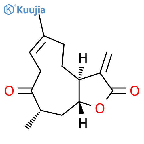 Cyclodeca[b]furan-2,9(3H,4H)-dione,3a,5,8,10,11,11a-hexahydro-6,10-dimethyl-3-methylene-, (3aS,10S,11aR)- structure