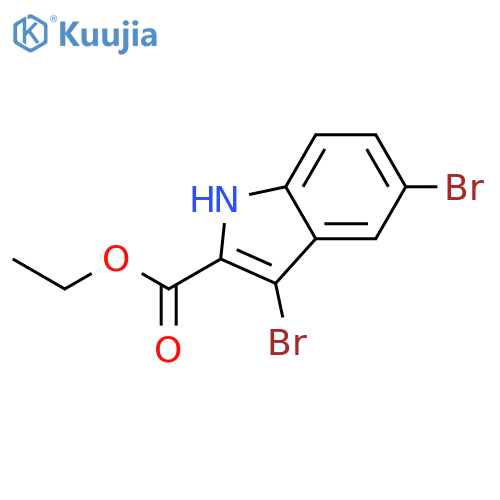 Ethyl 3,5-dibromo-1H-indole-2-carboxylate structure