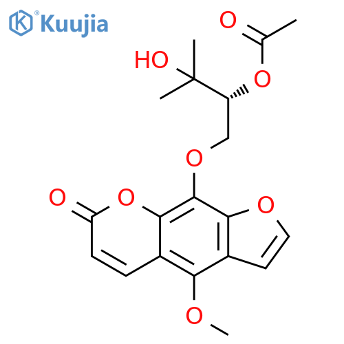 7H-Furo[3,2-g][1]benzopyran-7-one,9-[2-(acetyloxy)-3-hydroxy-3-methylbutoxy]-4-methoxy-, (R)- structure