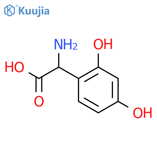 2-amino-2-(2,4-dihydroxyphenyl)acetic acid structure