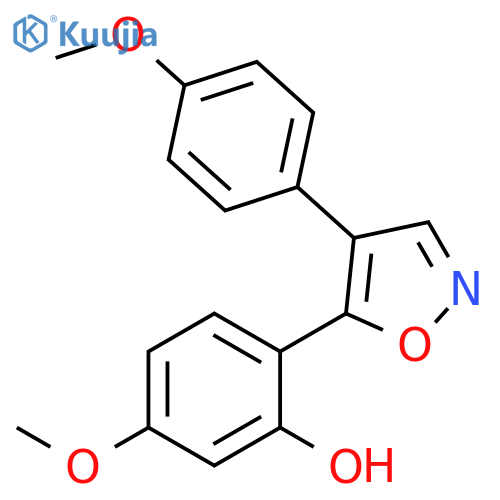 5-methoxy-2-4-(4-methoxyphenyl)-1,2-oxazol-5-ylphenol structure