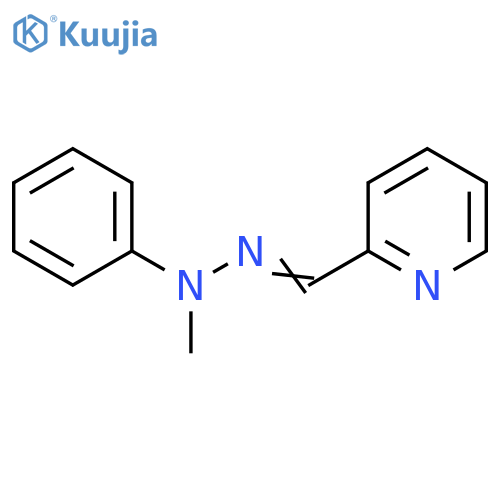2-Pyridinecarboxaldehyde, methylphenylhydrazone structure